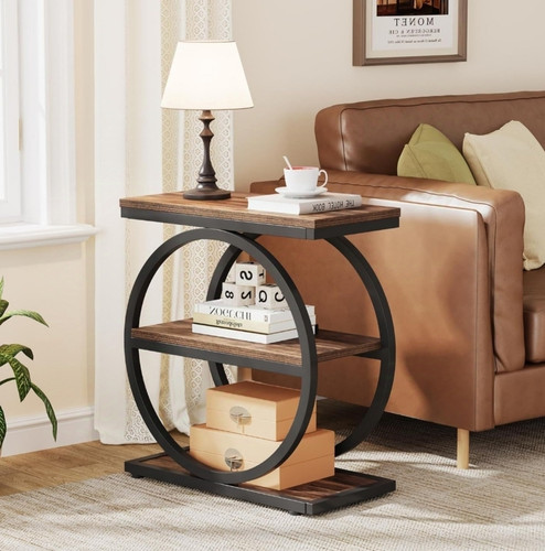 میز کنسول جدید چوبی طرح دایره/میز عسلی